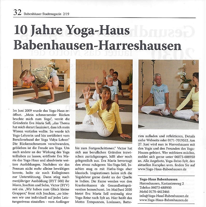 Wir feiern 10 Jahre Yoga-Haus